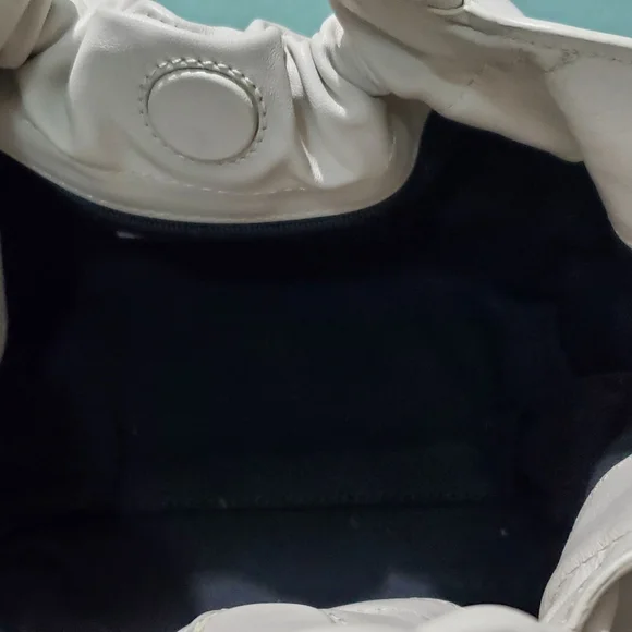 NEW DEMELLIER Mini Los Angeles Off White Smooth Leather Braid Tote Crossbody Bag - Picture 12 of 14